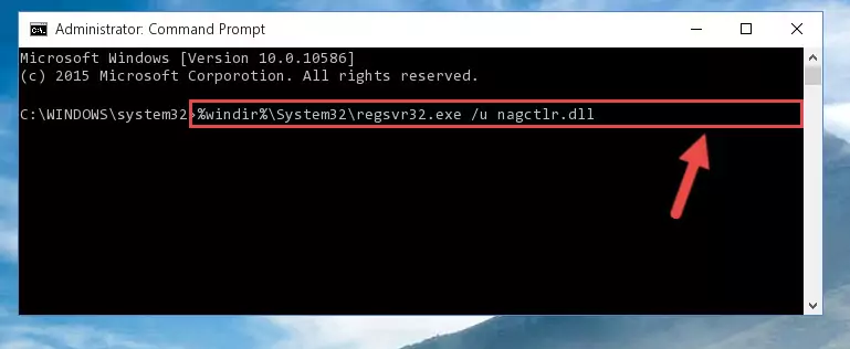 Reregistering the Nagctlr.dll library in the system