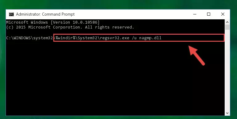 Extracting the Nagmp.dll library from the .zip file