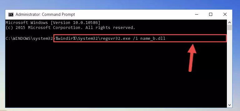 Uninstalling the Name_b.dll library from the system registry