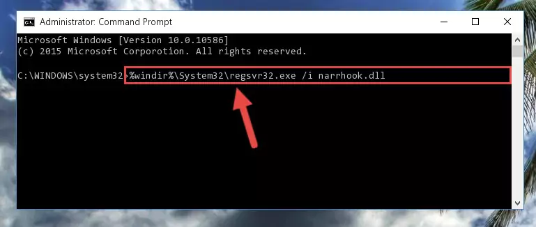 Deleting the damaged registry of the Narrhook.dll
