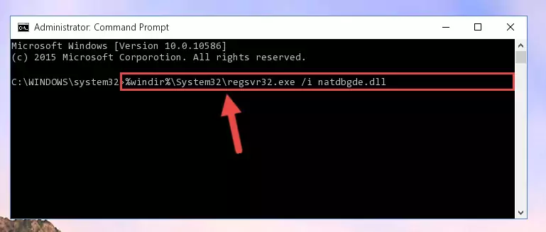 Uninstalling the Natdbgde.dll file from the system registry