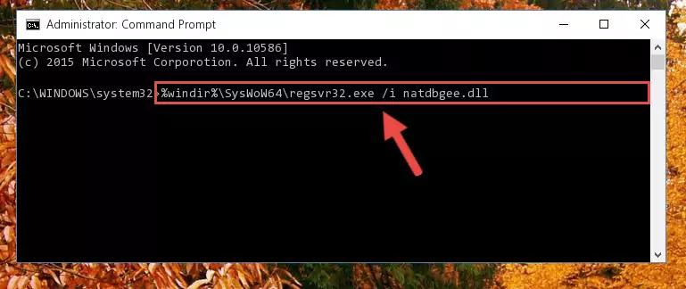 Uninstalling the damaged Natdbgee.dll file's registry from the system (for 64 Bit)