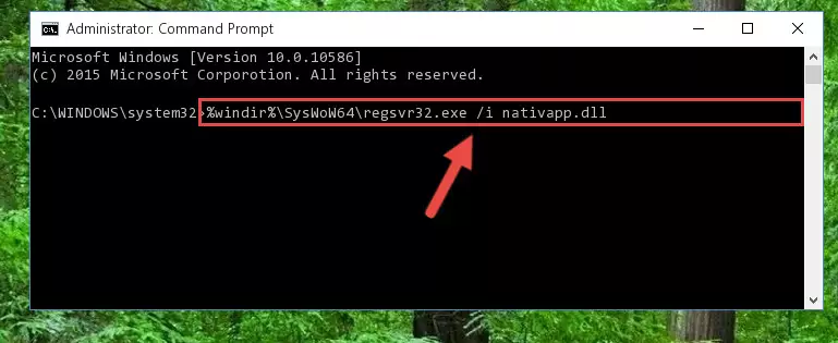 Uninstalling the Nativapp.dll file from the system registry
