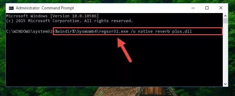 Creating a new registry for the Native reverb plus.dll library in the Windows Registry Editor