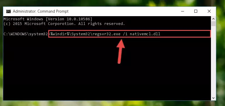 Uninstalling the Nativemcl.dll file from the system registry