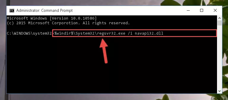 Deleting the damaged registry of the Navapi32.dll