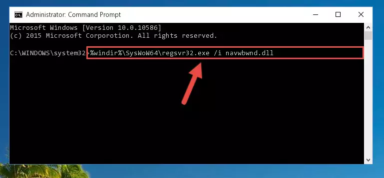 Uninstalling the Navwbwnd.dll file from the system registry