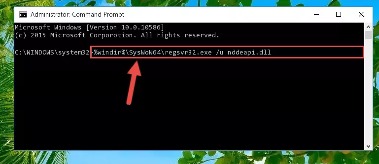 Reregistering the Nddeapi.dll file in the system