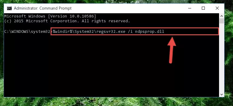 Deleting the damaged registry of the Ndpsprop.dll