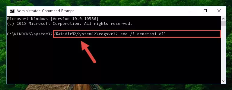 Deleting the Nenetapi.dll library's problematic registry in the Windows Registry Editor