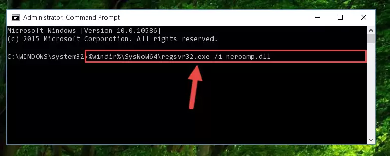 Uninstalling the damaged Neroamp.dll file's registry from the system (for 64 Bit)