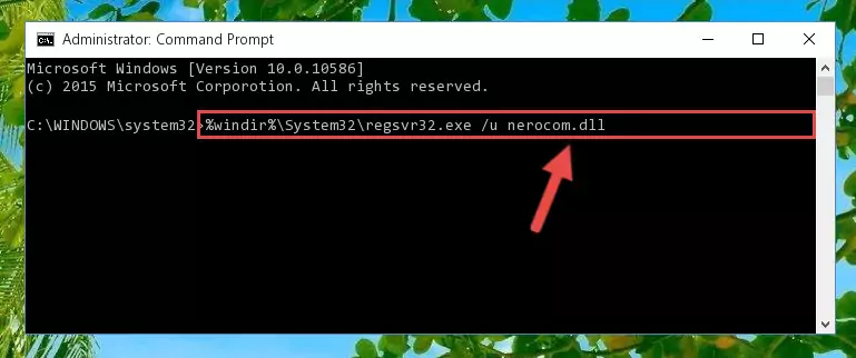 Extracting the Nerocom.dll library from the .zip file