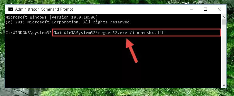 Reregistering the Neroshx.dll file in the system (for 64 Bit)