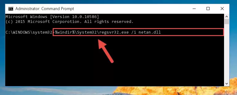 Reregistering the Netan.dll file in the system (for 64 Bit)