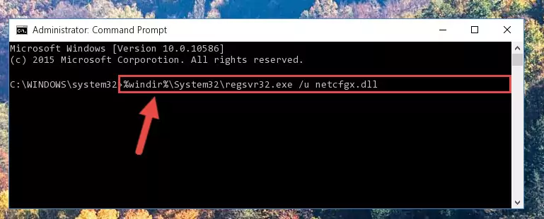 Extracting the Netcfgx.dll file from the .zip file