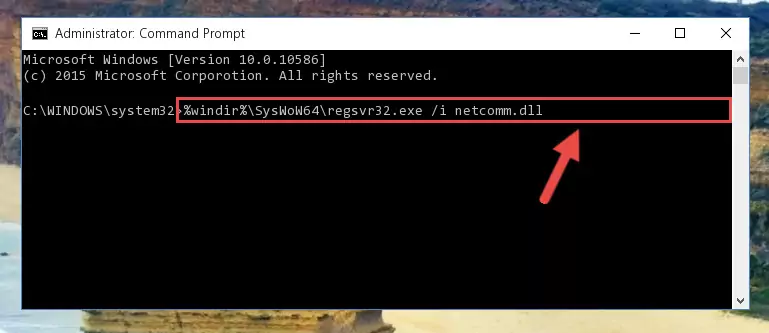 Uninstalling the broken registry of the Netcomm.dll library from the Windows Registry Editor (for 64 Bit)