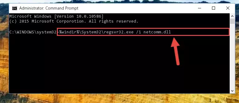 Uninstalling the Netcomm.dll library from the system registry