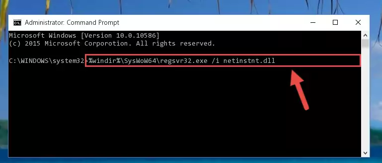 Deleting the Netinstnt.dll library's problematic registry in the Windows Registry Editor