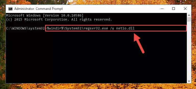 Creating a new registry for the Netio.dll file