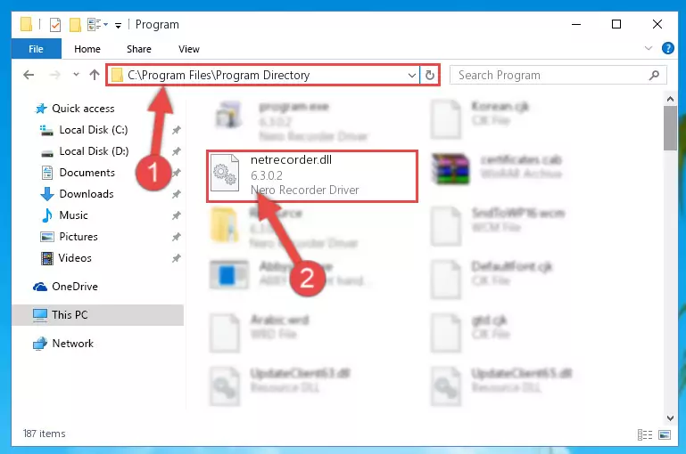 Choosing the Netrecorder.dll library
