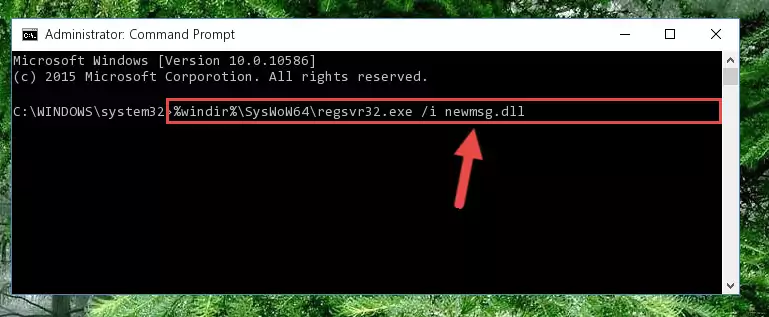 Uninstalling the Newmsg.dll file's broken registry from the Registry Editor (for 64 Bit)