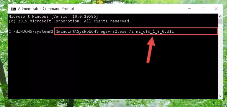 Deleting the damaged registry of the Ni_dfd_1_3_0.dll
