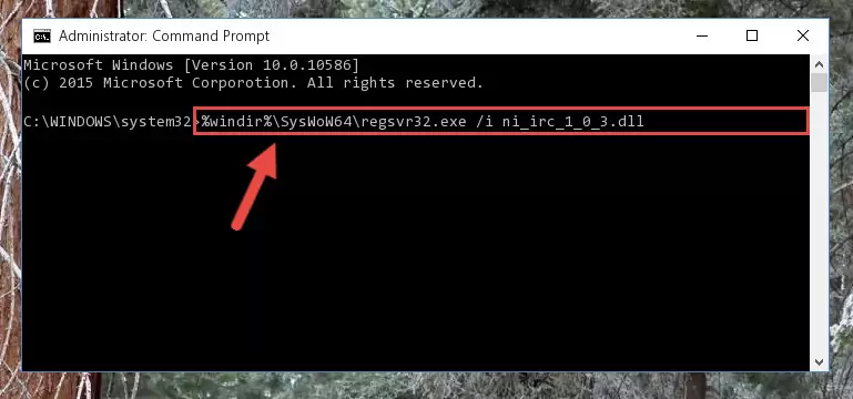 Uninstalling the broken registry of the Ni_irc_1_0_3.dll library from the Windows Registry Editor (for 64 Bit)