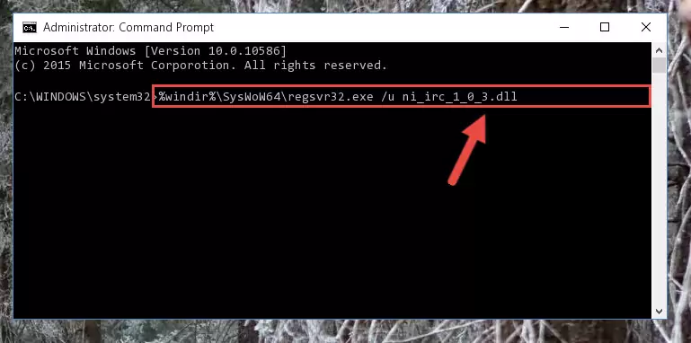 Creating a clean registry for the Ni_irc_1_0_3.dll library (for 64 Bit)