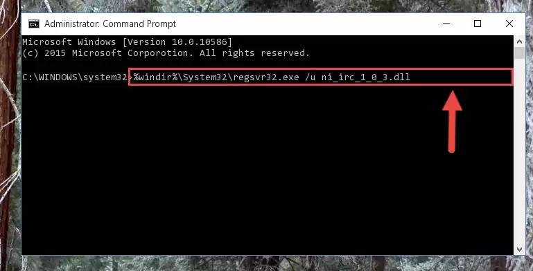 Creating a new registry for the Ni_irc_1_0_3.dll library