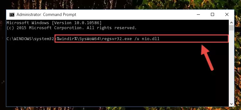Creating a clean registry for the Nio.dll library (for 64 Bit)