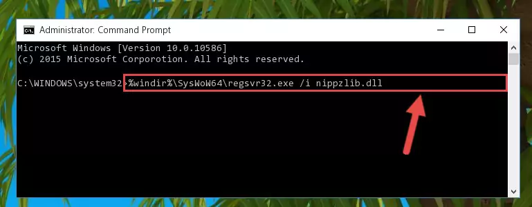 Deleting the Nippzlib.dll library's problematic registry in the Windows Registry Editor