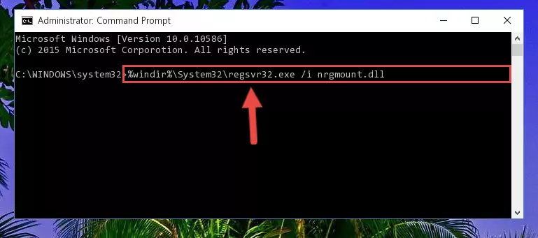 Deleting the Nrgmount.dll library's problematic registry in the Windows Registry Editor