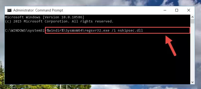 Cleaning the problematic registry of the Nshipsec.dll library from the Windows Registry Editor