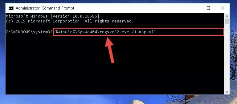 Uninstalling the Nsp.dll file's problematic registry from Regedit (for 64 Bit)