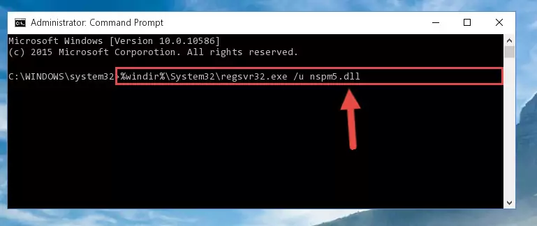 Creating a new registry for the Nspm5.dll file in the Windows Registry Editor