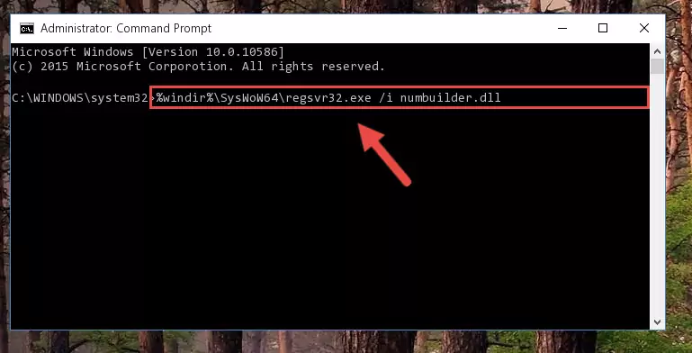 Cleaning the problematic registry of the Numbuilder.dll file from the Windows Registry Editor