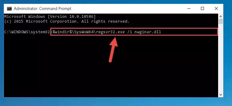 Uninstalling the Nwginar.dll library from the system registry