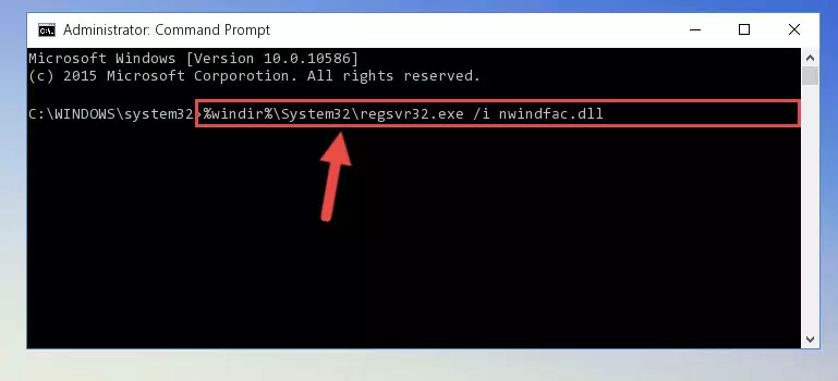 Uninstalling the Nwindfac.dll library from the system registry