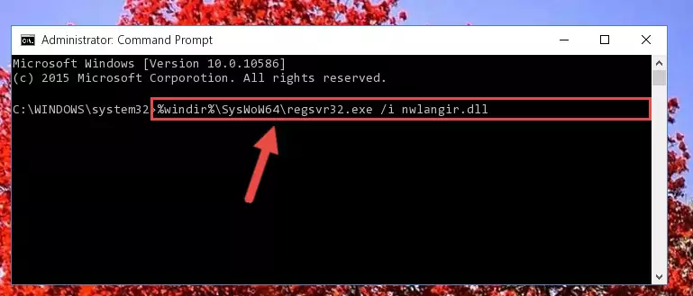 Uninstalling the Nwlangir.dll file's broken registry from the Registry Editor (for 64 Bit)