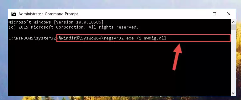 Cleaning the problematic registry of the Nwmig.dll library from the Windows Registry Editor
