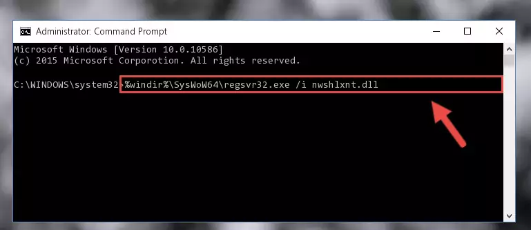 Uninstalling the damaged Nwshlxnt.dll library's registry from the system (for 64 Bit)