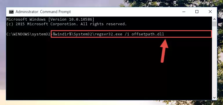 Uninstalling the Offsetpath.dll file from the system registry