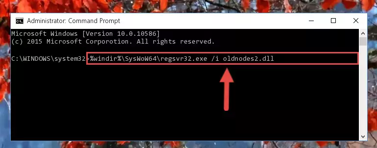Uninstalling the broken registry of the Oldnodes2.dll file from the Windows Registry Editor (for 64 Bit)