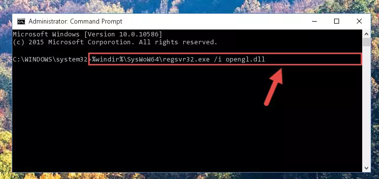 Uninstalling the Opengl.dll file from the system registry