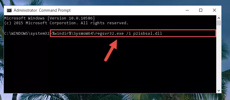 Uninstalling the damaged P2isbsal.dll file's registry from the system (for 64 Bit)