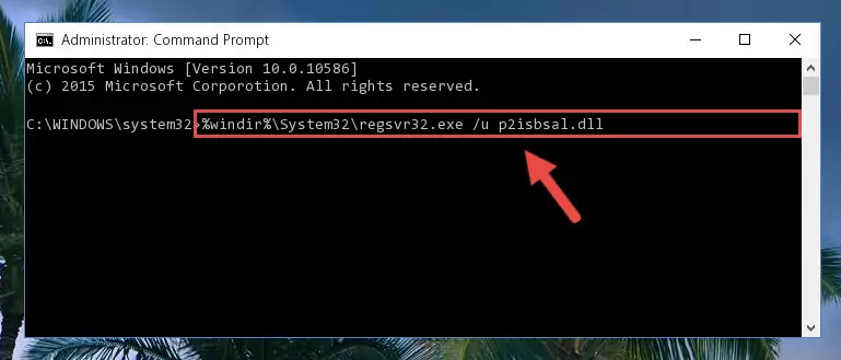 Creating a new registry for the P2isbsal.dll file