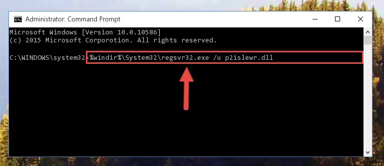 Extracting the P2islewr.dll file from the .zip file