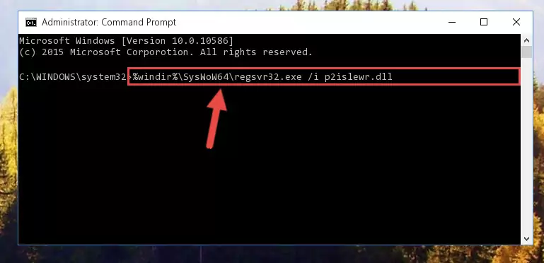 Cleaning the problematic registry of the P2islewr.dll file from the Windows Registry Editor