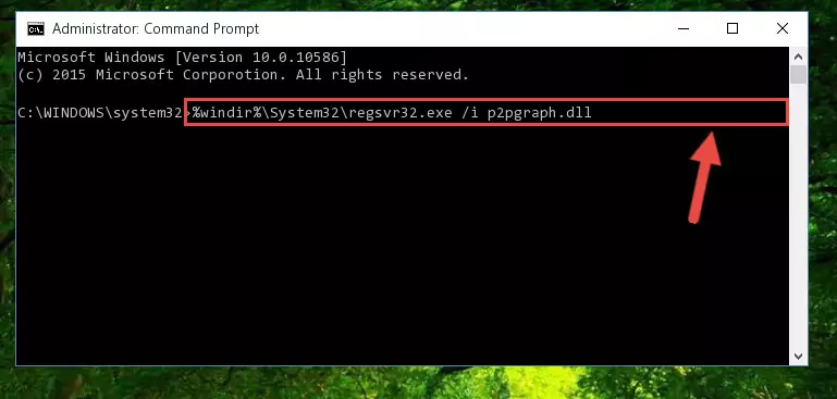 Reregistering the P2pgraph.dll file in the system (for 64 Bit)