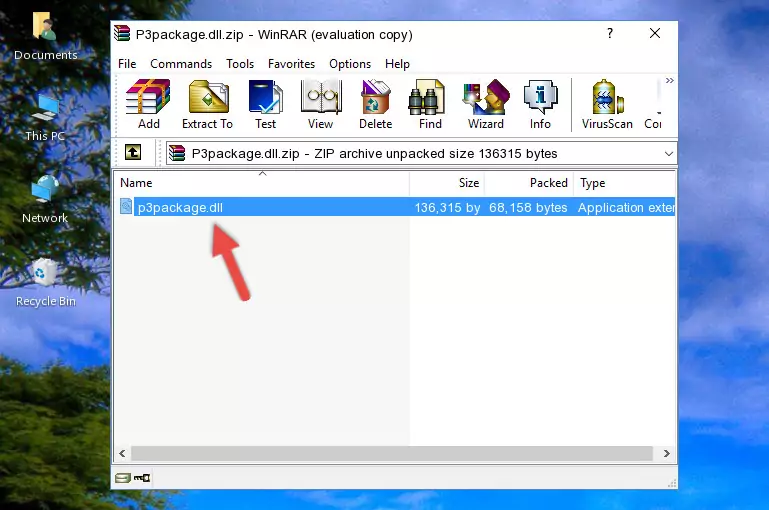 Copying the P3package.dll file into the software's file folder